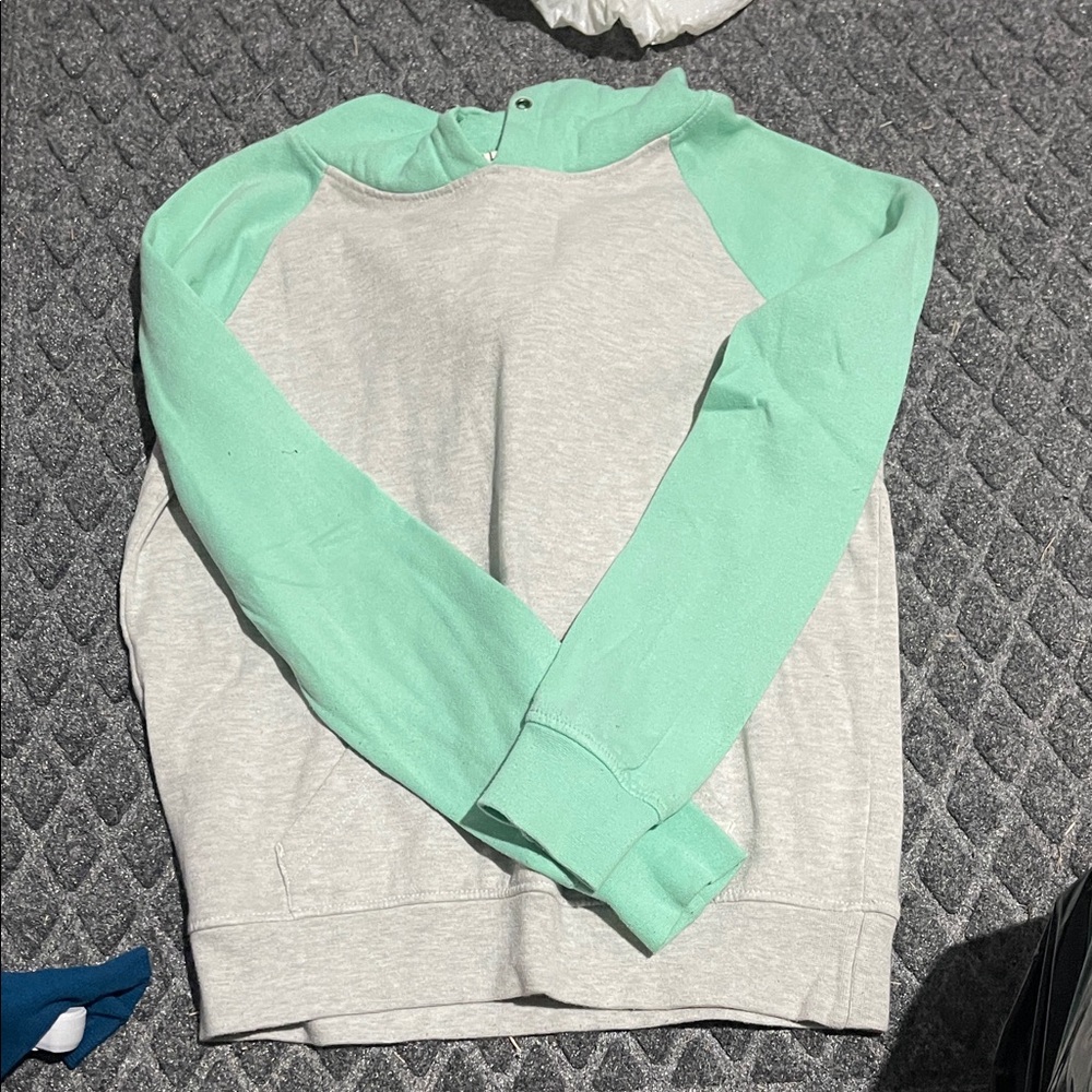 Zine Clothing Mint Green and Gray Sweatshirt